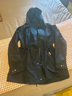 Hunter Black Hooded Trench Coat